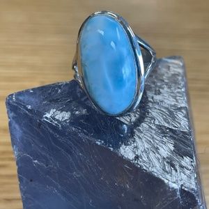 Sterling Silver Larimar Ring